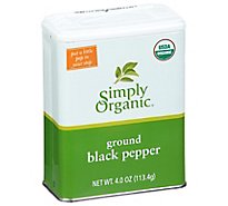 Simply Organic Black Pepper Ground - 4 Oz