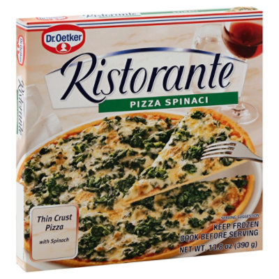 metgezel Nathaniel Ward Bruidegom Dr. Oetker Ristorante Pizza Thin Crust With Spinach Frozen-13.8 Oz -  Randalls