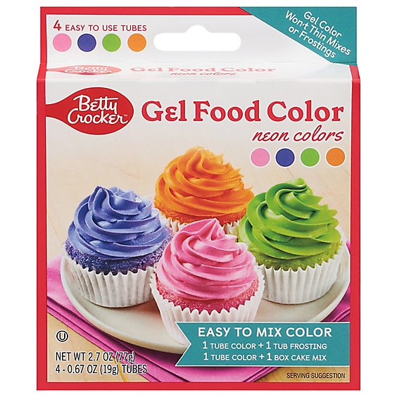 Betty Crocker Food Colors Gel Neon 4 Count - 2.7 Oz - Safeway