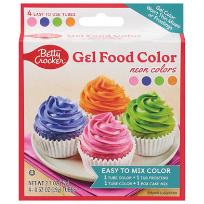 Betty Crocker Food Colors Gel Neon 4 Count - 2.7 Oz