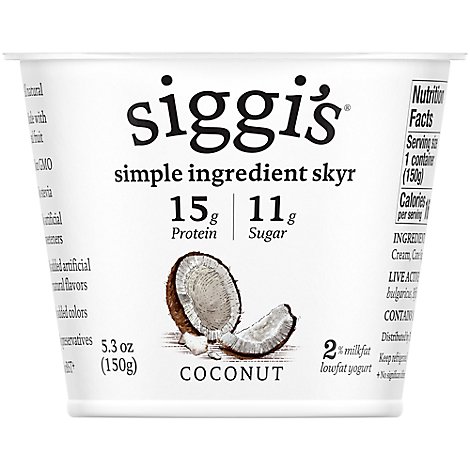 siggi's Icelandic Strained 2% Low Fat Coconut Yogurt - 5.3 Oz