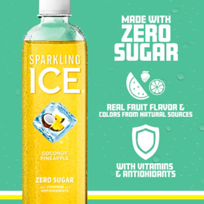 Sparkling Ice Coconut Pineapple Sparkling Water 17 fl. oz. Bottle - Image 3