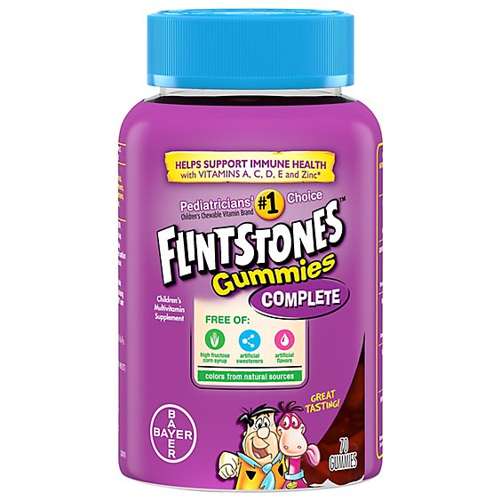 Flintstones Childrens Multivitamins Supplement Gummies Complete - 70 Count