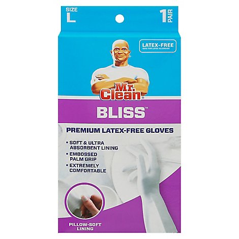 Mr. Clean Bliss Gloves Premium Latex-Free L - 1 Count