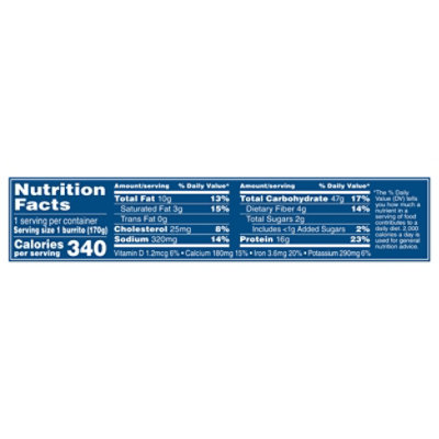 Evol Foods Chicken Bean Rice Burrito - 6 Oz - Image 2