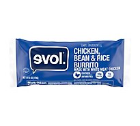 Evol Foods Chicken Bean Rice Burrito - 6 Oz