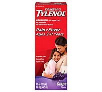 Tylenol Childrens Acetaminophen Suspension Grape Splash - 4 Fl. Oz.