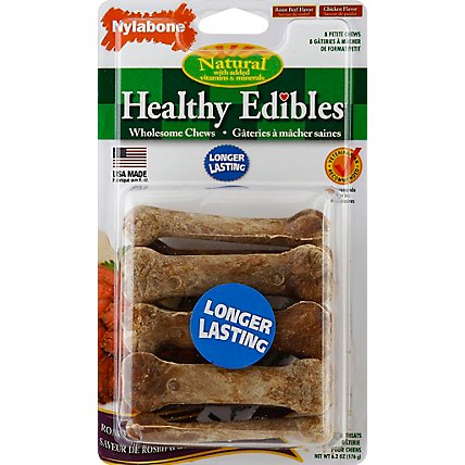 Nylabone Healthy Edibles Dog Chews Petite Blister Pack 8 Count - 8.2 Oz - Image 2