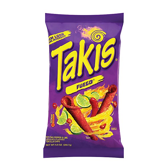 Takis Fuego Hot Chili Pepper & Lime Rolled Tortilla Chips - 9.9 Oz