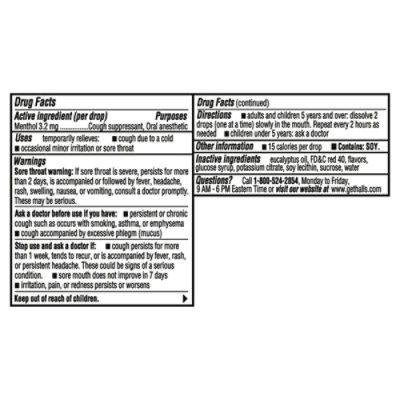 Halls Cough Drops Strawberry Stick - 9 Drops - Image 4