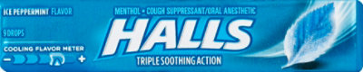 Halls Cough Drops Ice Peppermint Menthol - 9 Drops - Image 2