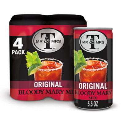 Mr & Mrs T Original Bloody Mary Mix 5.5 fl oz cans 4 pack - Image 1