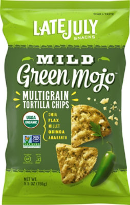 Late July Snacks Tortilla Chips Organic Multigrain Mild Green Mojo - 5.5 Oz - Image 2