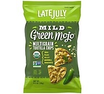 Late July Snacks Tortilla Chips Organic Multigrain Mild Green Mojo - 5.5 Oz