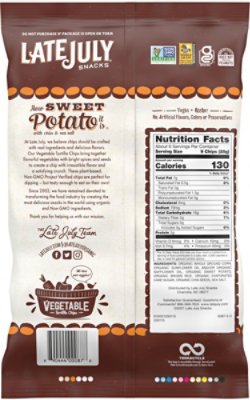 Late July Snacks Tortilla Chips Organic Multigrain How Sweet Potato It Is - 5.5 Oz - Image 6