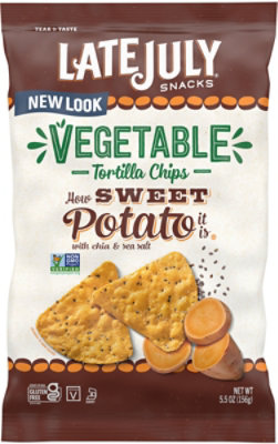 Late July Snacks Tortilla Chips Organic Multigrain How Sweet Potato It Is - 5.5 Oz - Image 2