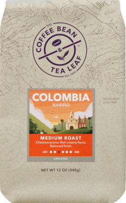 The Coffee Bean & Tea Leaf Coffee Ground Medium Roast Colombia Narino - 12 Oz - Image 2