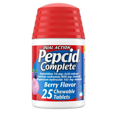 Pepcid Complete Antacid Chewable Berry Flavor Tablets - 25 Count - Image 1