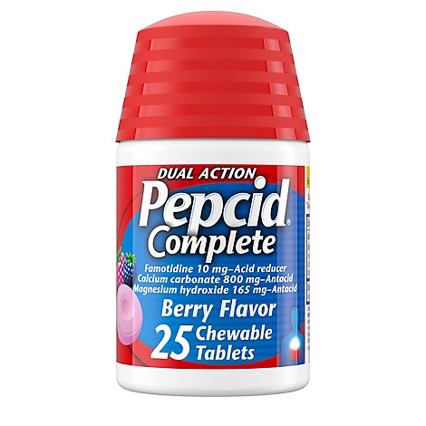Pepcid Complete Antacid Chewable Berry Flavor Tablets - 25 Count