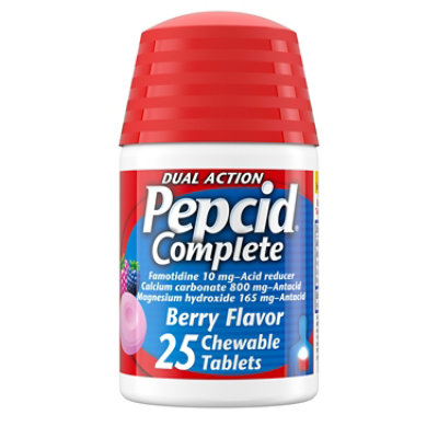 Pepcid Complete Antacid Chewable Berry Flavor Tablets - 25 Count