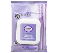Signature Care Cleansing Cloths Makeup Remover Night Time - 25 Count