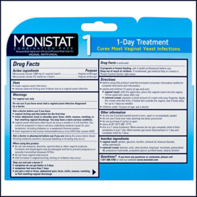 Monistat Vaginal Antifungal 1-Day Treatment Ovule Cure Itch Relief Maximum Strength - 0.32 Oz - Image 4
