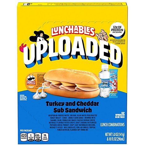 Lunchables Uploaded Lunch Combinations Sub Sandwich 6-Inch Turkey & Cheddar - 5 Oz
