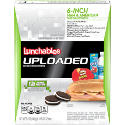 Lunchables Uploaded 6-Inch Ham & American Cheese Sub Sandwich Meal Kit - 15 Oz - Image 4