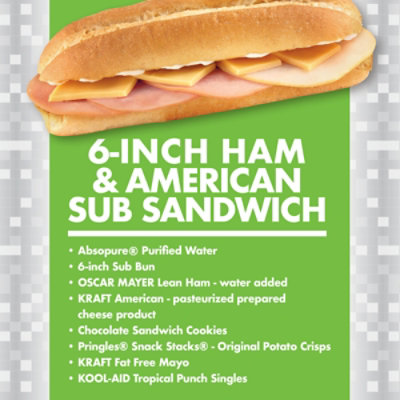 Lunchables Uploaded 6-Inch Ham & American Cheese Sub Sandwich Meal Kit - 15 Oz - Image 2