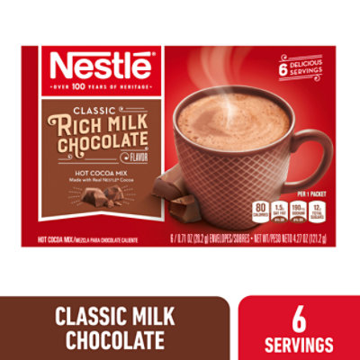 Nestle Hot Cocoa Mix Rich Milk Chocolate Flavor 6 Count - 4.27 Oz