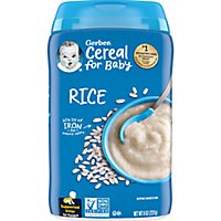 Gerber 1st Foods Rice Baby Cereal Canister - 8 Oz - Image 1