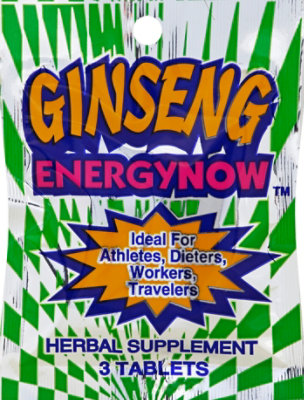 Energy Now Ginseng Herbal Supplement Tablets - 3 Count - Image 2