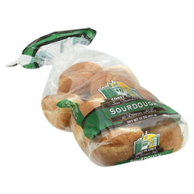 Coast To Coast Dinner Rolls Sourdough - 10-15 Oz