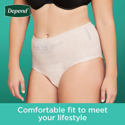 Depend Fresh Protection Adult Extra-Large Blush Absorbency Incontinence Underwear - 15 Count - Image 4
