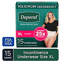 Depend FIT FLEX Womens Adult Incontinence Underwear Maximum Absorbency Extra Large - 15 Count - Image 2