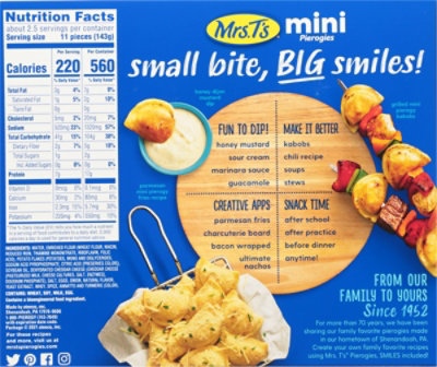 Mrs. T's Classic Cheddar MINI Pierogies - 28 Count - Image 7