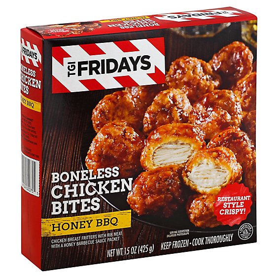 TGI Fridays Honey BBQ Boneless Chicken Bites Frozen Snacks Box - 15 Oz