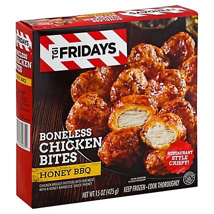 TGI Fridays Honey BBQ Boneless Chicken Bites Frozen Snacks Box - 15 Oz - Image 1