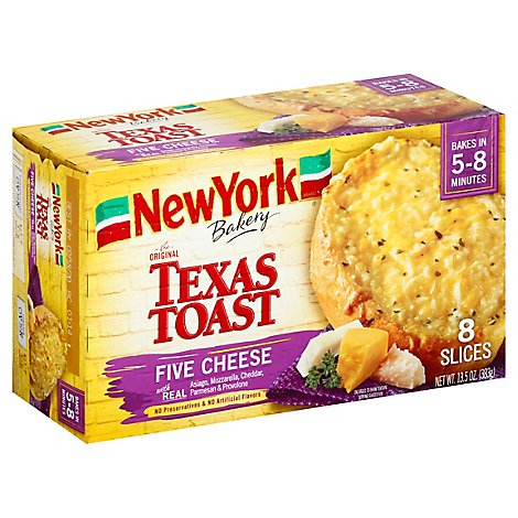 New York Bakery Texas Toast Five Cheese 8 Count - 13.5 Oz