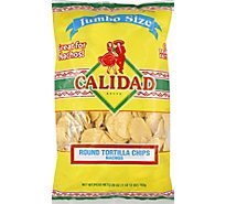 Calidad Tortilla Chips Nachos Round Jumbo Size - 28 Oz