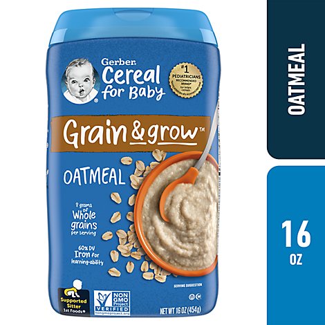 Gerber Cereal Oatmeal - 16 Oz