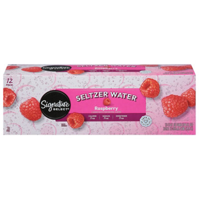 Signature SELECT Raspberry Flavored Seltzer Water - 12-12 Fl. Oz. - Image 3