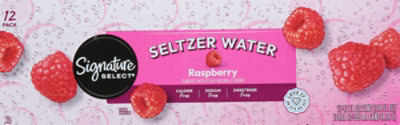 Signature SELECT Raspberry Flavored Seltzer Water - 12-12 Fl. Oz. - Image 6