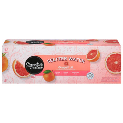 Signature SELECT Grapefruit Flavored Seltzer Water - 12-12 Fl. Oz. - Image 3