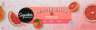 Signature SELECT Grapefruit Flavored Seltzer Water - 12-12 Fl. Oz. - Image 6