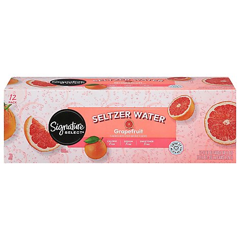 Signature SELECT Water Seltzer Grapefruit Flavored - 12-12 Fl. Oz.