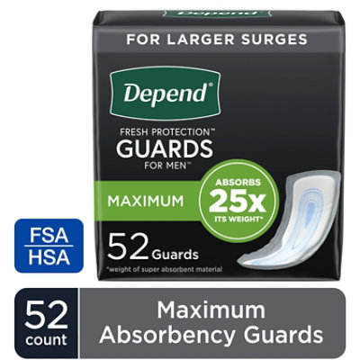 Depend Incontinence Guards for Men - 52 Count - Image 1