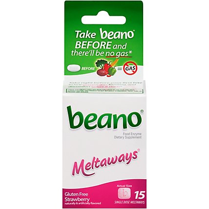 beano Meltaways Food Enzymes Strawberry - 15 Count - Image 3
