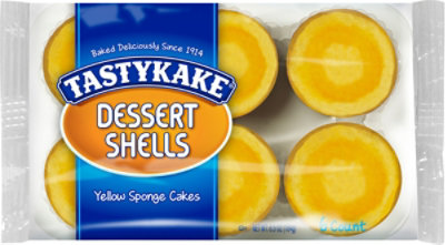 Tastykake Dessert Shells Yellow Sponge Cake Dessert Cups - 6 Count - Image 1