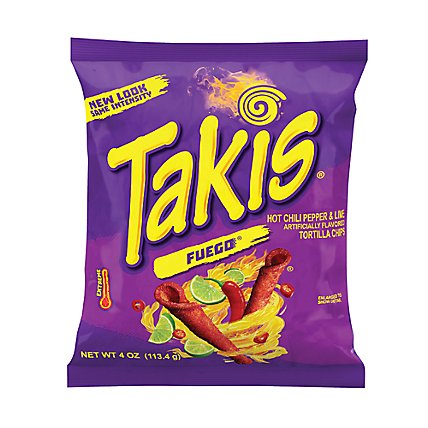 Barcel Takis Tortilla Chips Fuego Hot Chili Pepper & Lime - 4 Oz - Image 1